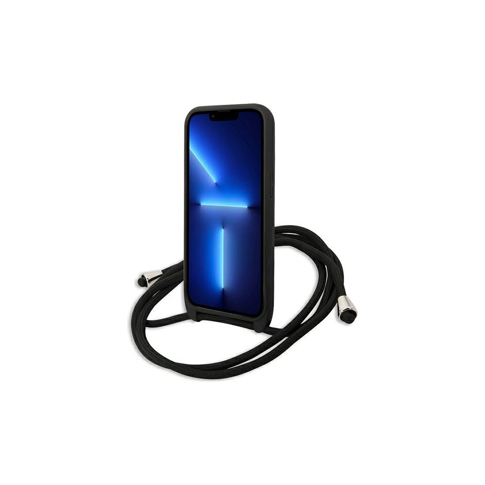 Etui Karl Lagerfeld KLHCP13LCMNIPK Apple iPhone 13 Pro hardcase czarny/black Leather Monogram Patch and Cord Iconik