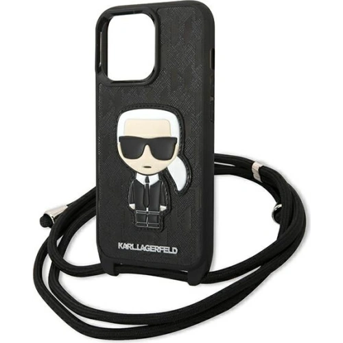 Kup Etui Karl Lagerfeld KLHCP13LCMNIPK Apple iPhone 13 Pro hardcase czarny/black Leather Monogram Patch and Cord Iconik - KLD952BLK - {ean13} - Sklep Home Screen