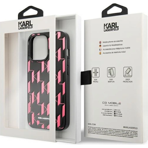 Kup Etui Karl Lagerfeld KLHCP13LMNMP1P Apple iPhone 13 Pro hardcase różowy/pink Monogram Plaque - KLD953PNK - {ean13} - Sklep Home Screen