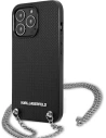 Kup Etui Karl Lagerfeld KLHCP13LPMK Apple iPhone 13 Pro hardcase czarny/black Leather Textured and Chain - KLD954BLK - {ean13} - Sklep Home Screen