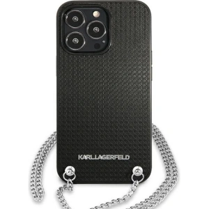 Etui Karl Lagerfeld KLHCP13LPMK Apple iPhone 13 Pro hardcase czarny/black Leather Textured and Chain