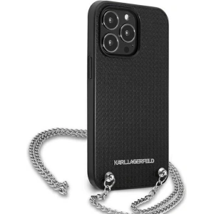 Etui Karl Lagerfeld KLHCP13LPMK Apple iPhone 13 Pro hardcase czarny/black Leather Textured and Chain