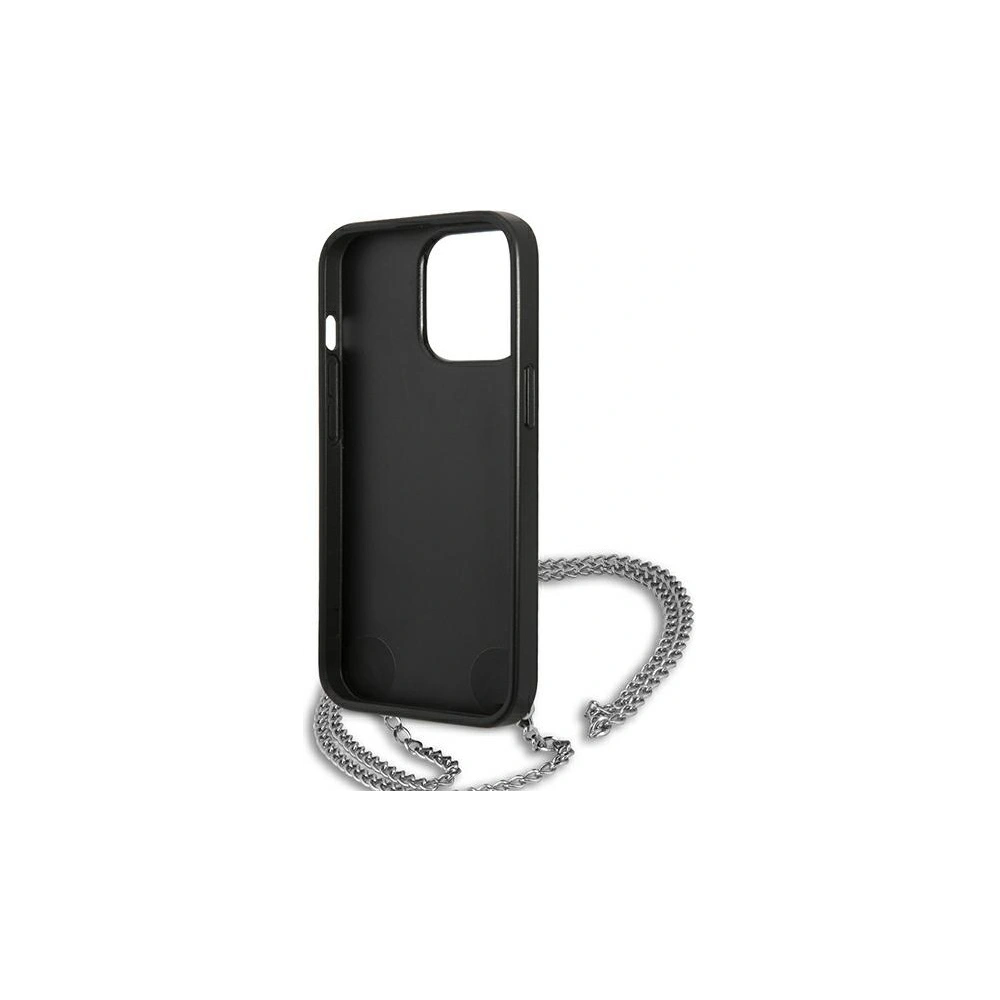 Etui Karl Lagerfeld KLHCP13LPMK Apple iPhone 13 Pro hardcase czarny/black Leather Textured and Chain