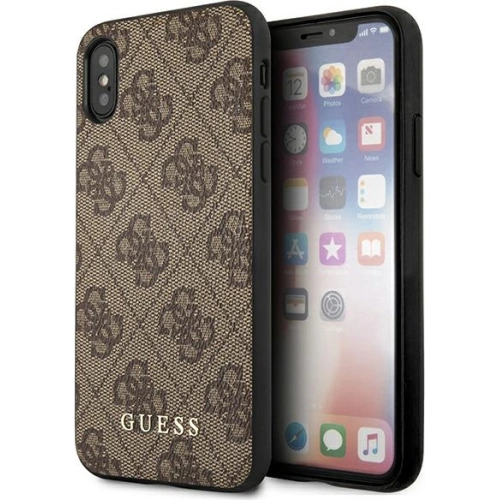 Kup Etui Guess GUHCI65G4GFBR Apple iPhone XS Max maro/brown hard case 4G Metal Gold Logo - GUE1820BR - {ean13} - Sklep Home Screen