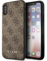 Guess GUHCI65G4GFBR Apple iPhone XS Max brown hard case 4G Metal Gold Logo