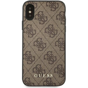 Kup Etui Guess GUHCI65G4GFBR Apple iPhone XS Max brązowy/brown hard case 4G Metal Gold Logo - GUE1820BR - {ean13} - Sklep Home Screen