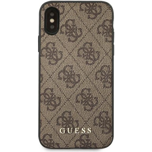 Kup Etui Guess GUHCI65G4GFBR Apple iPhone XS Max maro/brown hard case 4G Metal Gold Logo - GUE1820BR - {ean13} - Sklep Home Screen