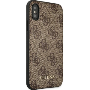 Kup Etui Guess GUHCI65G4GFBR Apple iPhone XS Max brązowy/brown hard case 4G Metal Gold Logo - GUE1820BR - {ean13} - Sklep Home Screen