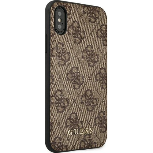 Kup Etui Guess GUHCI65G4GFBR Apple iPhone XS Max maro/brown hard case 4G Metal Gold Logo - GUE1820BR - {ean13} - Sklep Home Screen