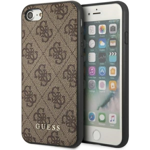 Kup Hülle Guess GUHCI8G4GFBR Apple iPhone SE 2022/2020/8/7 braun/braunes Hardcase 4G Metal Gold Logo - GUE1821BR - {ean13} - Sklep Home Screen