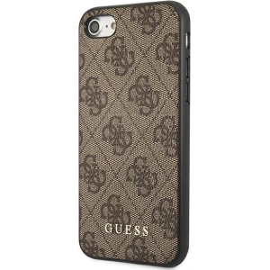 Buy Guess GUHCI8G4GFBR Apple iPhone SE 2022/2020/8/7 brown hard case 4G Metal Gold Logo - GUE1821BR - {ean13} - Home Screen Store Europe