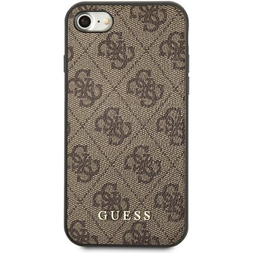 Kup Hülle Guess GUHCI8G4GFBR Apple iPhone SE 2022/2020/8/7 braun/braunes Hardcase 4G Metal Gold Logo - GUE1821BR - {ean13} - Sklep Home Screen