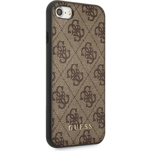 Kup Hülle Guess GUHCI8G4GFBR Apple iPhone SE 2022/2020/8/7 braun/braunes Hardcase 4G Metal Gold Logo - GUE1821BR - {ean13} - Sklep Home Screen