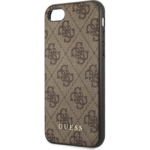 Kup Hülle Guess GUHCI8G4GFBR Apple iPhone SE 2022/2020/8/7 braun/braunes Hardcase 4G Metal Gold Logo - GUE1821BR - {ean13} - Sklep Home Screen