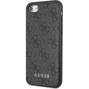 Buy Guess GUHCI8G4GFGR Apple iPhone SE 2022/2020/8/7 grey hard case 4G Metal Gold Logo - GUE1822GRY - {ean13} - Home Screen Store Europe