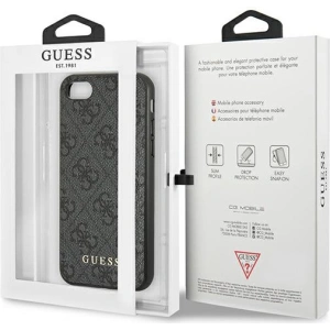 Buy Guess GUHCI8G4GFGR Apple iPhone SE 2022/2020/8/7 grey hard case 4G Metal Gold Logo - GUE1822GRY - {ean13} - Home Screen Store Europe