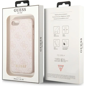Buy Guess GUHCI8G4GFPI Apple iPhone SE 2022/2020/8/7 pink hard case 4G Metal Gold Logo - GUE1823PNK - {ean13} - Home Screen Store Europe