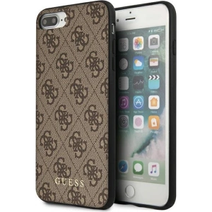 Buy Guess GUHCI8LG4GFBR Apple iPhone 8/7 Plus brown hard case 4G Metal Gold Logo - GUE1824BR - {ean13} - Home Screen Store Europe