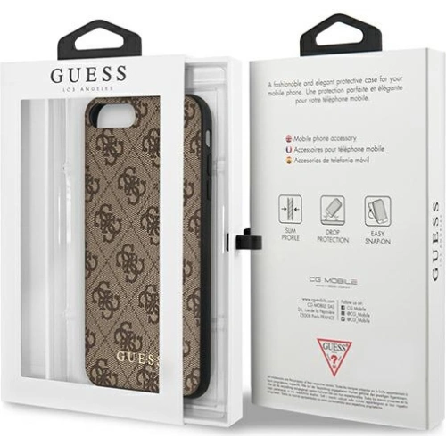 Kup Etui Guess GUHCI8LG4GFBR Apple iPhone 8/7 Plus maro/brown hard case 4G Metal Gold Logo - GUE1824BR - {ean13} - Sklep Home Screen