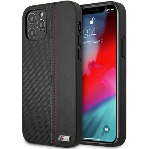 Kup Etui BMW BMHCP12LMOCABK Apple iPhone 12 Pro Max fekete/black hardcase Carbon Tricolor - BMW293BLK - {ean13} - Sklep Home Screen