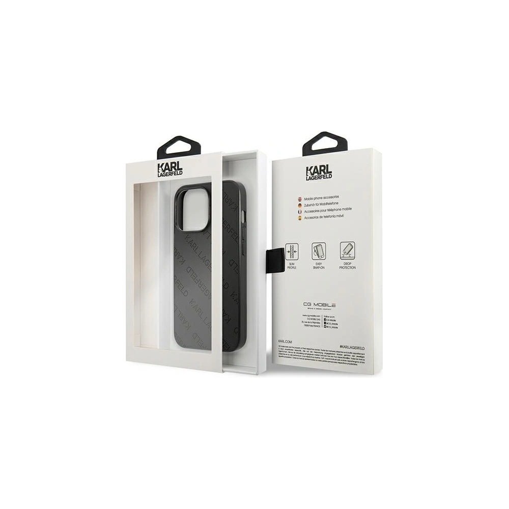 Etui Karl Lagerfeld KLHCP13LPTLK Apple iPhone 13 Pro hardcase czarny/black Perforated Allover