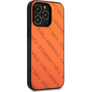Etui Karl Lagerfeld KLHCP13LPTLO Apple iPhone 13 Pro hardcase pomarańczowy/orange Perforated Allover