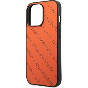 Etui Karl Lagerfeld KLHCP13LPTLO Apple iPhone 13 Pro hardcase pomarańczowy/orange Perforated Allover