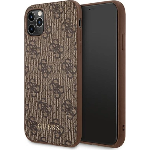 Kup Hülle Guess GUHCN58G4GFBR Apple iPhone 11 Pro braun/braunes Hardcase 4G Metall Gold Logo - GUE1825BR - {ean13} - Sklep Home Screen