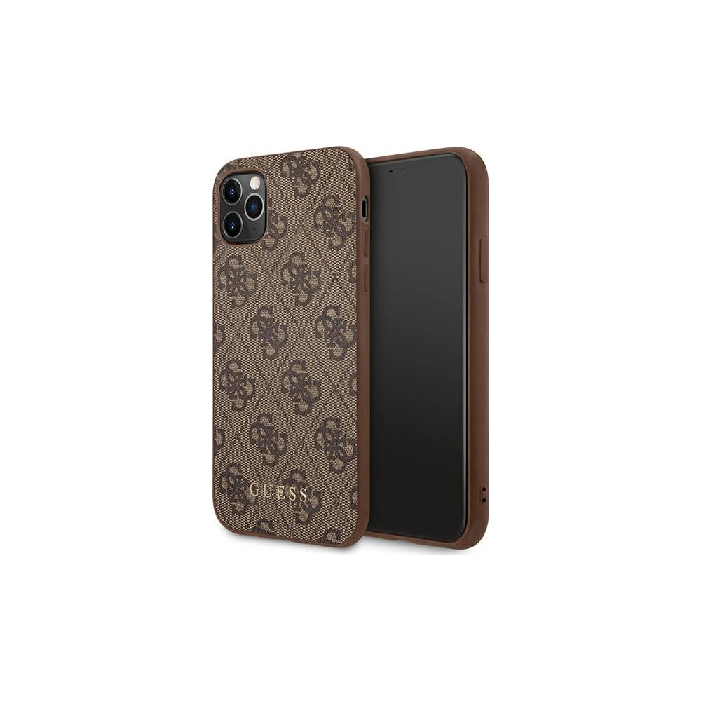 Etui Guess GUHCN58G4GFBR Apple iPhone 11 Pro brązowy/brown hard case 4G Metal Gold Logo