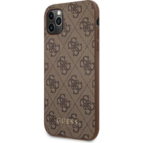 Kup Hülle Guess GUHCN58G4GFBR Apple iPhone 11 Pro braun/braunes Hardcase 4G Metall Gold Logo - GUE1825BR - {ean13} - Sklep Home Screen