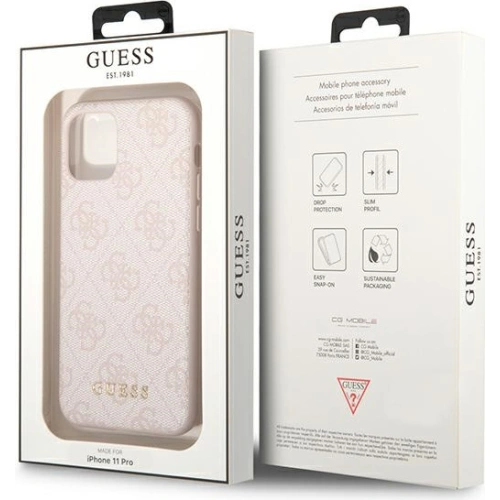Kup Etui Guess GUHCN58G4GFPI Apple iPhone 11 Pro różowy/pink hard case 4G Metal Gold Logo - GUE1826PNK - {ean13} - Sklep Home Screen