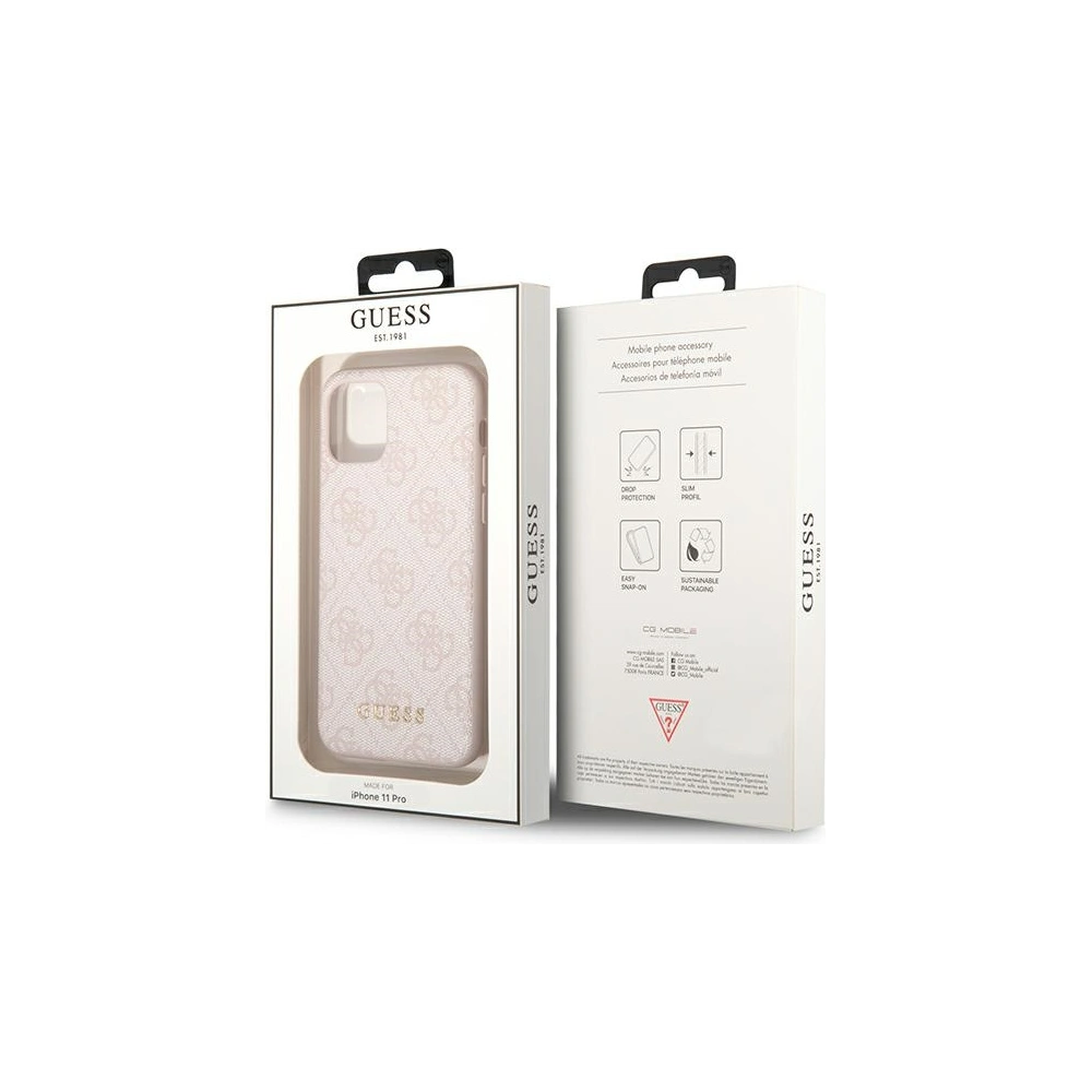 Etui Guess GUHCN58G4GFPI Apple iPhone 11 Pro różowy/pink hard case 4G Metal Gold Logo