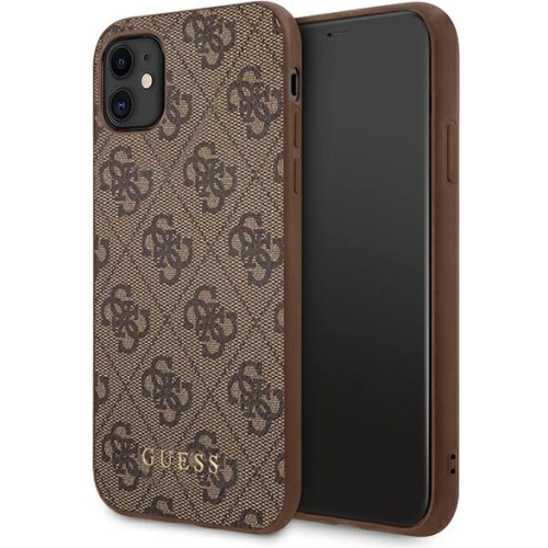 Kup Etui Guess GUHCN61G4GFBR Apple iPhone 11 hnědý/brown hard case 4G Metal Gold Logo - GUE1828BR - {ean13} - Sklep Home Screen