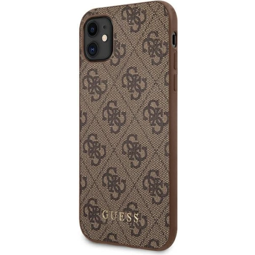 Kup Etui Guess GUHCN61G4GFBR Apple iPhone 11 hnědý/brown hard case 4G Metal Gold Logo - GUE1828BR - {ean13} - Sklep Home Screen