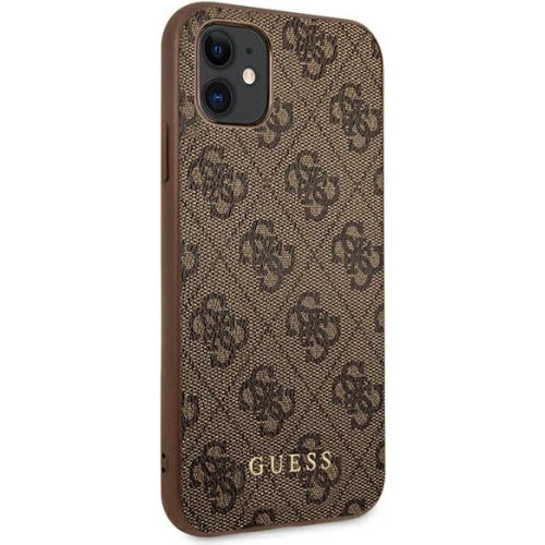 Kup Etui Guess GUHCN61G4GFBR Apple iPhone 11 hnědý/brown hard case 4G Metal Gold Logo - GUE1828BR - {ean13} - Sklep Home Screen