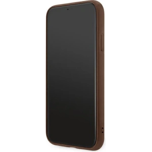 Etui Guess GUHCN61G4GFBR Apple iPhone 11 brązowy/brown hard case 4G Metal Gold Logo
