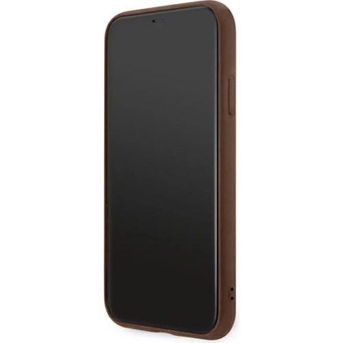 Kup Etui Guess GUHCN61G4GFBR Apple iPhone 11 brązowy/brown hard case 4G Metal Gold Logo - GUE1828BR - {ean13} - Sklep Home Screen