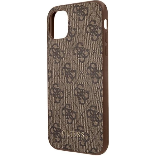 Kup Etui Guess GUHCN61G4GFBR Apple iPhone 11 brązowy/brown hard case 4G Metal Gold Logo - GUE1828BR - {ean13} - Sklep Home Screen