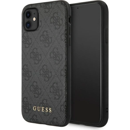 Kup Etui Guess GUHCN61G4GFGR Apple iPhone 11 gri/grey carcasă dură 4G Metal Gold Logo - GUE1829GRY - {ean13} - Sklep Home Screen