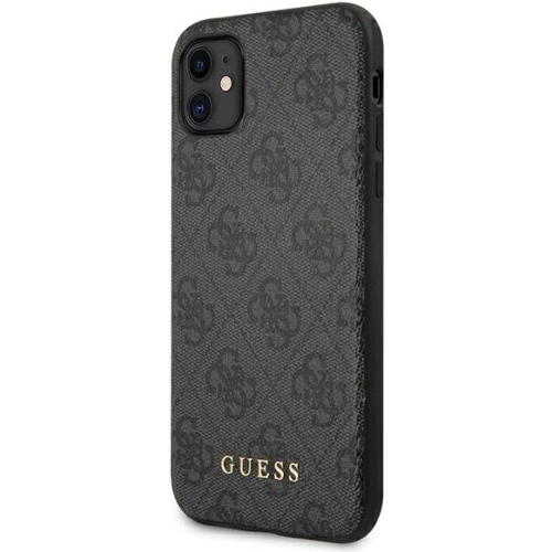 Kup Etui Guess GUHCN61G4GFGR Apple iPhone 11 gri/grey carcasă dură 4G Metal Gold Logo - GUE1829GRY - {ean13} - Sklep Home Screen