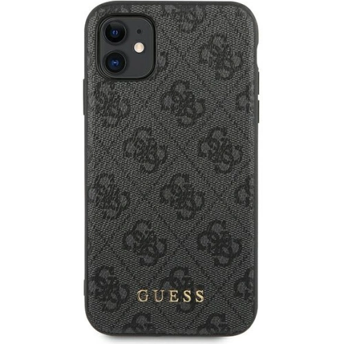 Kup Etui Guess GUHCN61G4GFGR Apple iPhone 11 gri/grey carcasă dură 4G Metal Gold Logo - GUE1829GRY - {ean13} - Sklep Home Screen