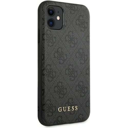 Kup Etui Guess GUHCN61G4GFGR Apple iPhone 11 gri/grey carcasă dură 4G Metal Gold Logo - GUE1829GRY - {ean13} - Sklep Home Screen