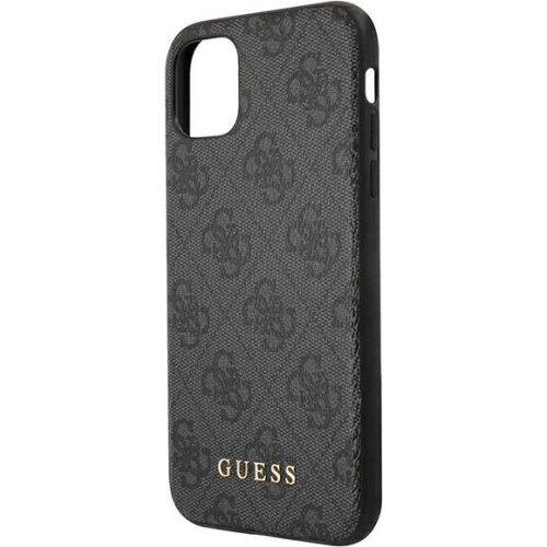 Kup Etui Guess GUHCN61G4GFGR Apple iPhone 11 gri/grey carcasă dură 4G Metal Gold Logo - GUE1829GRY - {ean13} - Sklep Home Screen