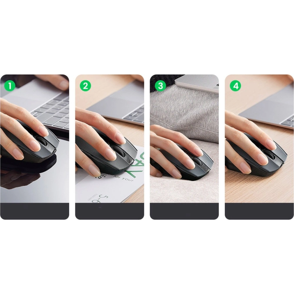 Mysz bezprzewodowa UGREEN MU006 USB 2.4GHz 4000DPI czarny