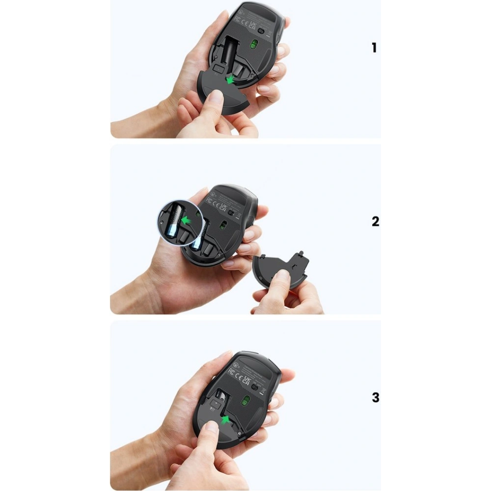 Mysz bezprzewodowa UGREEN MU006 USB 2.4GHz 4000DPI czarny