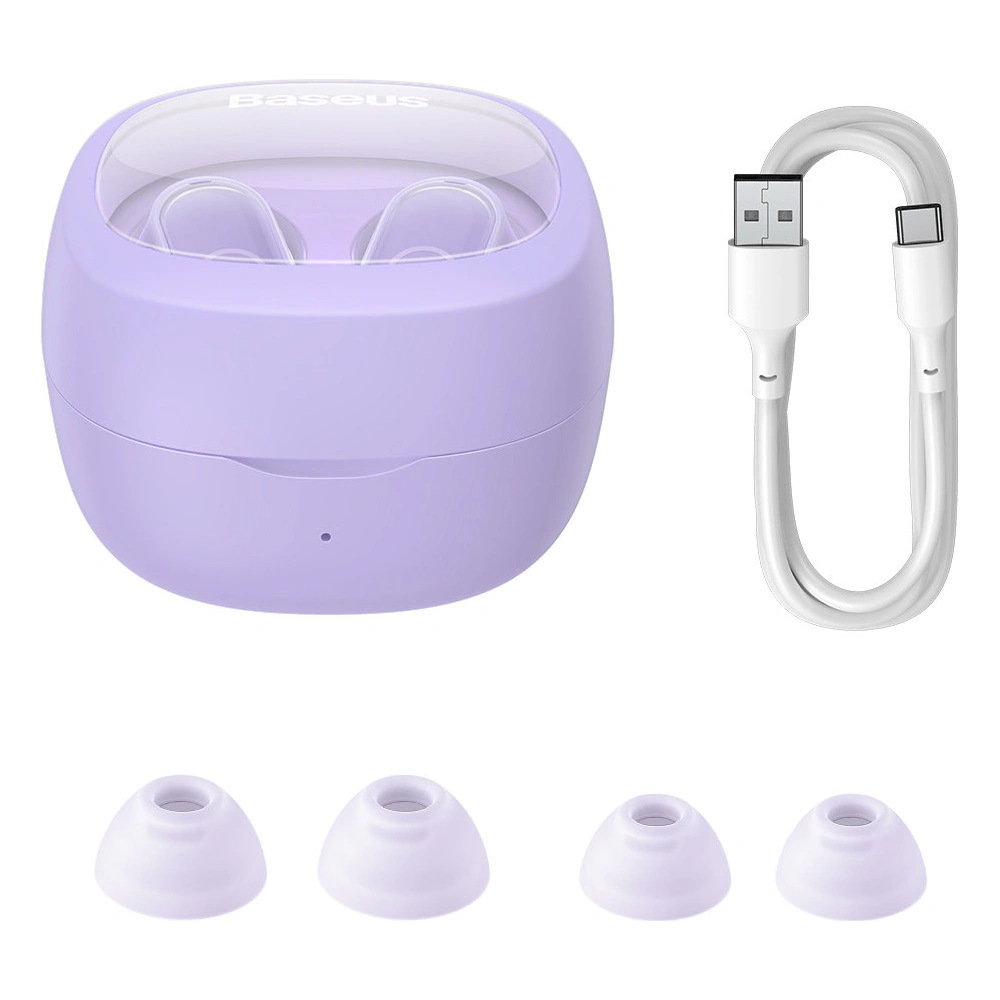 Słuchawki TWS Baseus Bowie WM02 Bluetooth 5.3 fioletowy