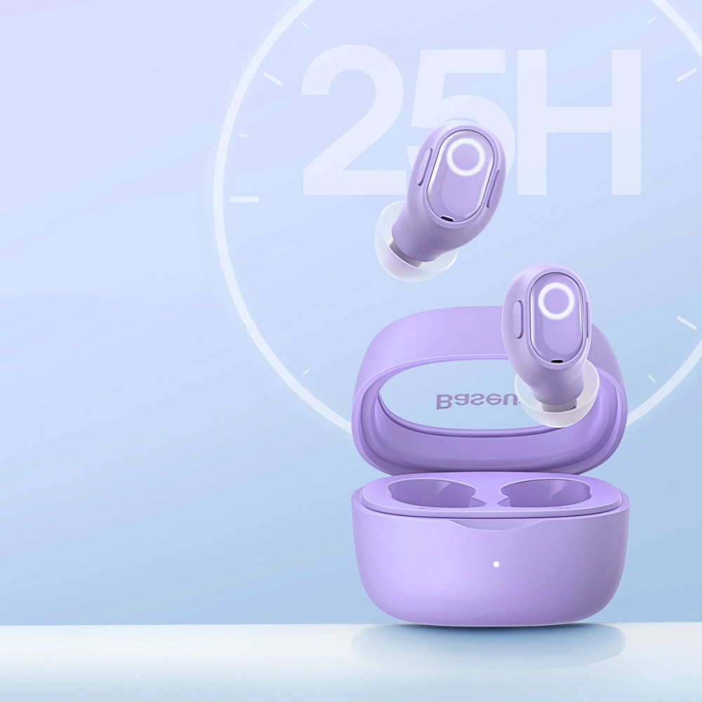 Słuchawki TWS Baseus Bowie WM02 Bluetooth 5.3 fioletowy
