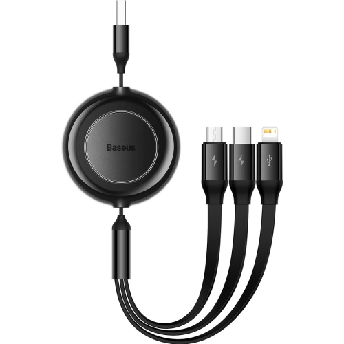 Kup Kabel Baseus Bright Mirror 2 3w1 USB-A - microUSB + Lightning + USB-C 3.5A 1.1m černý - BSU3382BLK - {ean13} - Sklep Home Screen