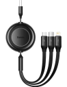 Kup Kabel Baseus Bright Mirror 2 3w1 USB-A - microUSB + Lightning + USB-C 3.5A 1.1m černý - BSU3382BLK - {ean13} - Sklep Home Screen
