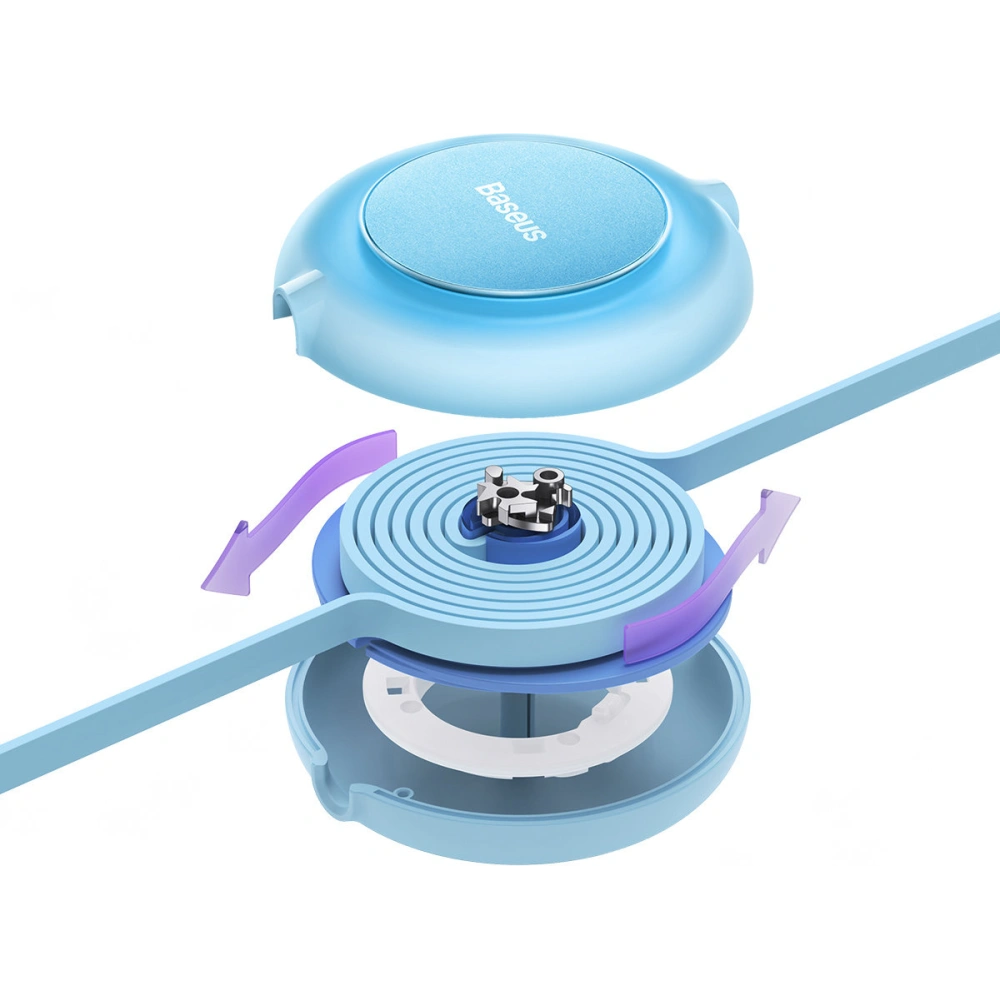 Kabel Baseus Bright Mirror 2 3w1 USB-A - microUSB + Lightning + USB-C 3.5A 1.1m błękitny